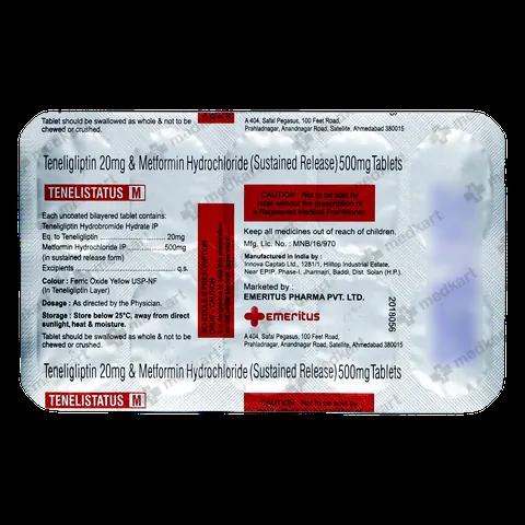 Buy Tenelistatus M 500mg Tablet 10’s Online at Best Price