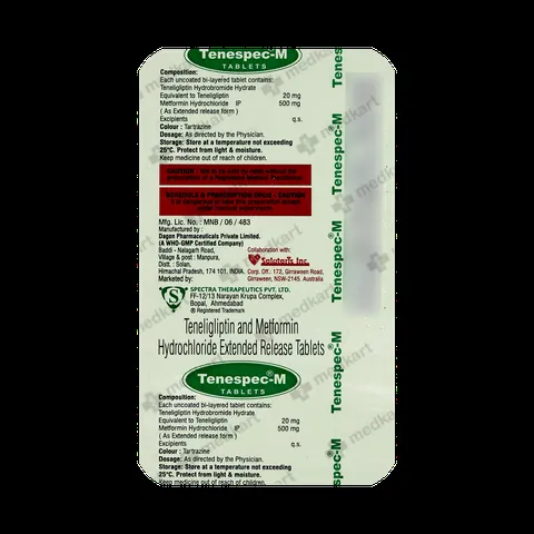TENESPEC M 500MG TABLET 10'S