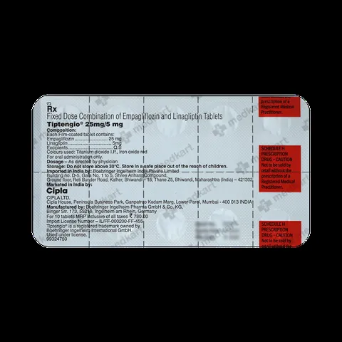 TIPTENGIO 25MG TABLET 10'S