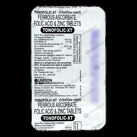 TONOFOLIC XT TABLET 10'S