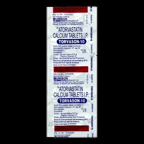 TORVASON 10MG TABLET 10'S