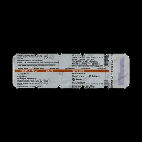 TRIPHALA ZANDU TABLET 30'S