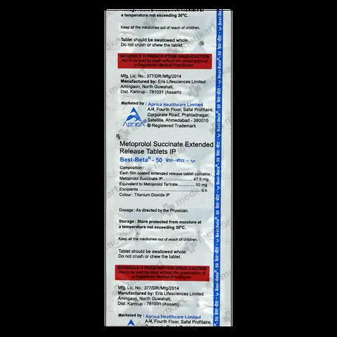 BEST BETA 50MG TABLET 10'S