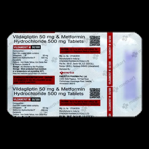 VILDAMERIT M 50/500MG TABLET 10'S