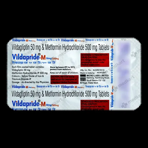 VILDAPRIDE M 50/500MG TABLET 10'S