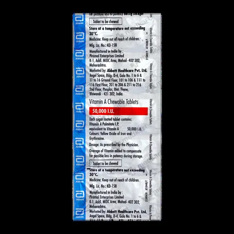 VITAMIN A CHEW TABLET 10'S