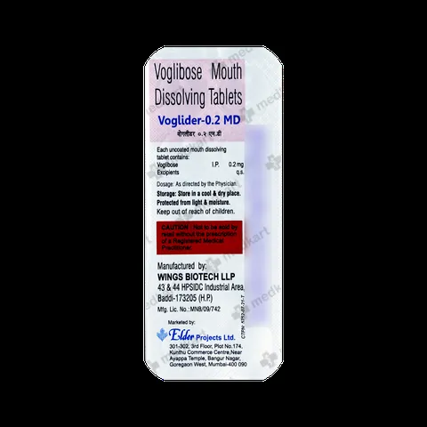 VOGLIDER 0.2MG TABLET 10'S
