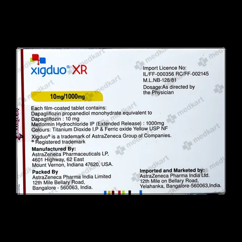 XIGDUO XR 10/1000MG TABLET 7'S