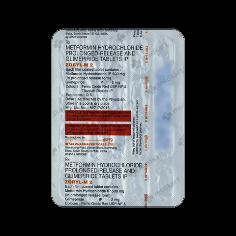 ZORYL M 2MG TABLET 20'S