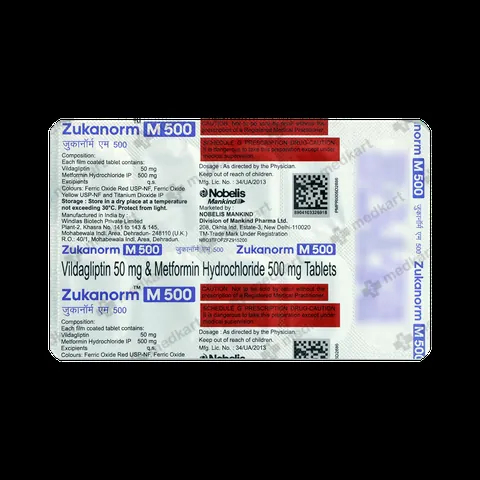 ZUKANORM M 500MG TABLET 10'S