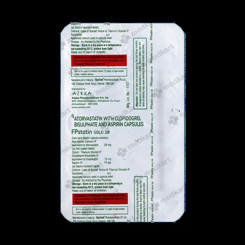 FPSTATIN GOLD 20MG CAPSULE 10'S