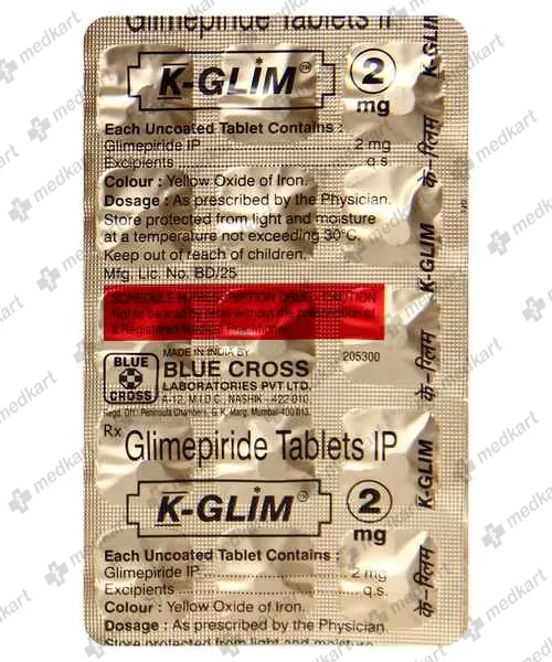 K GLIM 2MG TABLET 15'S