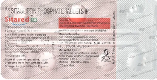 SITARED 50MG TABLET 7'S