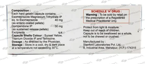 ESOGRESS D 40MG CAPSULE 10'S