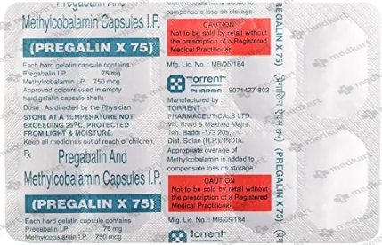 PREGALIN X 75MG CAPSULE 10'S