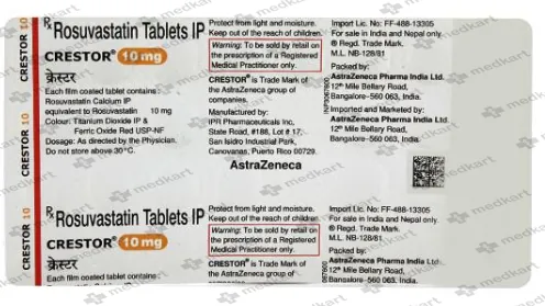 CRESTOR 10MG TABLET 30'S