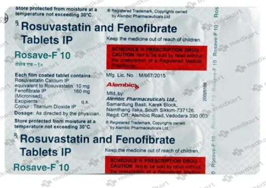 ROSAVE F 10MG TABLET 15'S