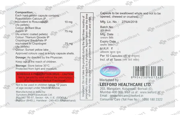 CARDIOROSTIN GOLD CAPSULE 10'S