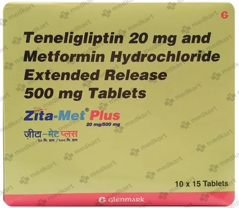 ZITA MET PLUS 20/500MG TABLET 15'S