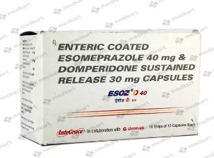 ESOZ D 40MG CAP 1X10   Medkart Pharmacy | Generic Medicines Online - Best Online Pharmacy App