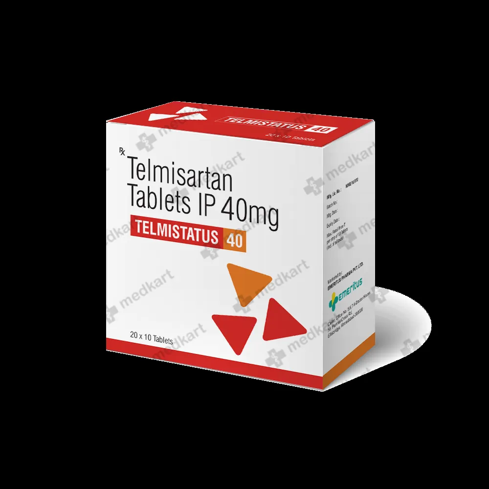TELMISTATUS 40MG TABLET 10'S  Medkart Pharmacy | Generic Medicines Online - Best Online Pharmacy App