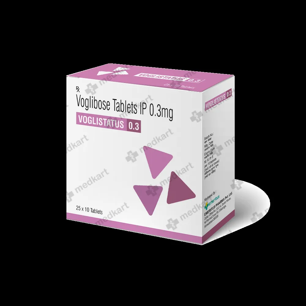 VOGLISTATUS 0.3MG TABLET 10'S
