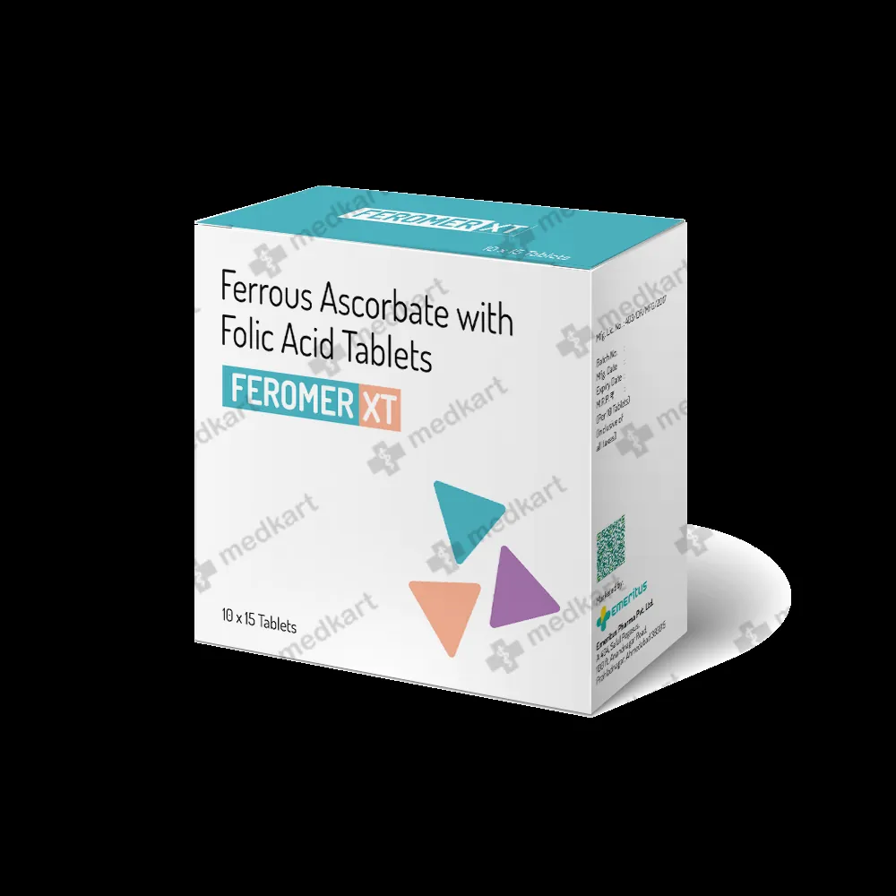 FEROMER XT TABLET 15'S   Medkart Pharmacy | Generic Medicines Online - Best Online Pharmacy App