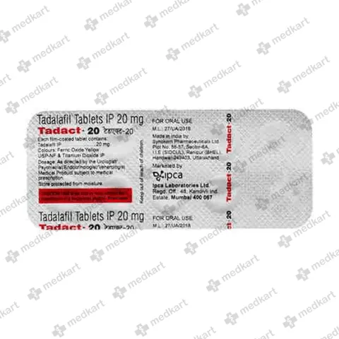 15590 - TADACT 20MG TAB 1X10 - Medkart Pharmacy | Generic Medicines Online - Best Online Pharmacy App