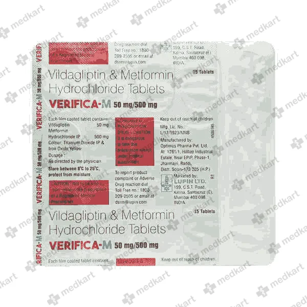 VERIFICA M 50/500MG TABLET 15'S