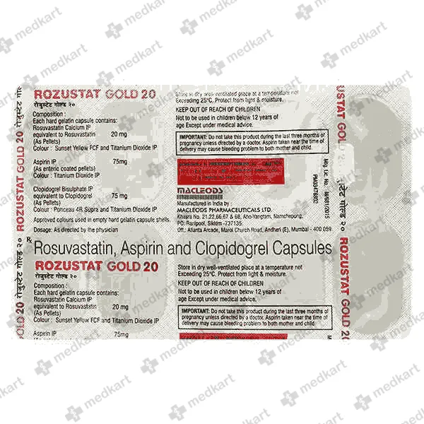 ROZUSTAT GOLD 20MG CAPSULE 10'S