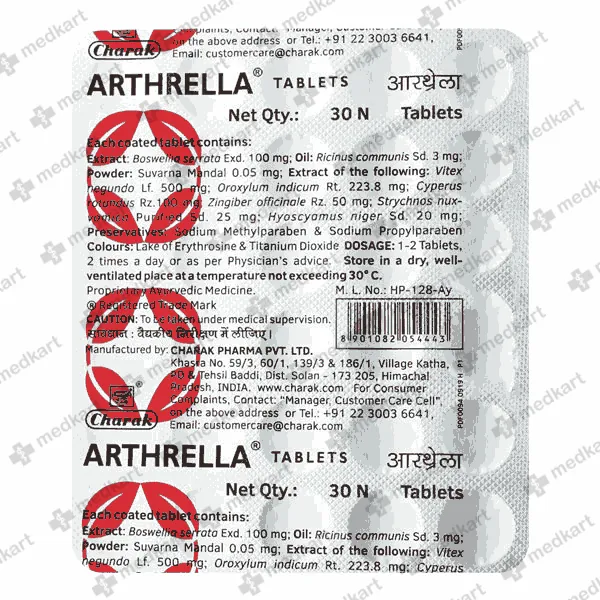 ARTHRELLA TABLET 30'S
