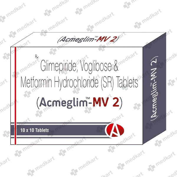 ACMEGLIM MV 2MG TABLET 10'S