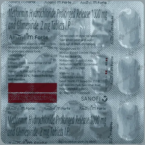 AMARYL M FORTE 2MG TABLET 15'S