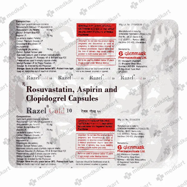 RAZEL GOLD 10MG CAPSULE 15'S