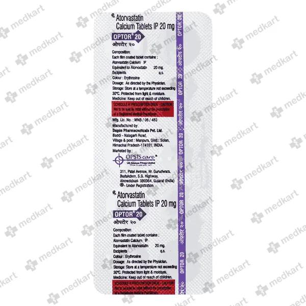OPTOR 20MG TABLET 10'S