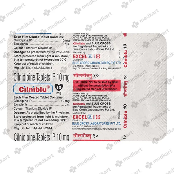 CILNIBLU 10MG TABLET 15'S