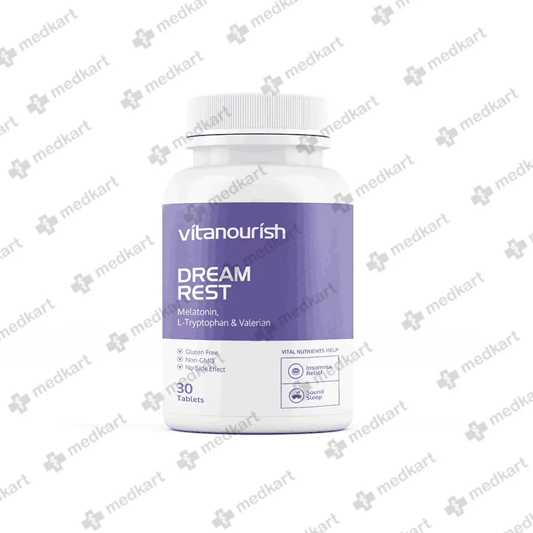 VITANOURISH - DREAM REST - WITH ORGANIC MELATONIN FOR SOOTHING SLEEP TABLET 30'S