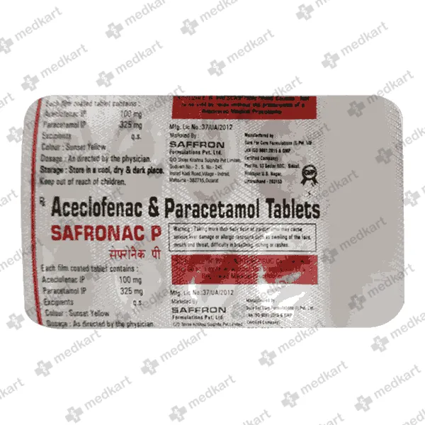 Safronac P Tablet 10's – Available Online at Medkart