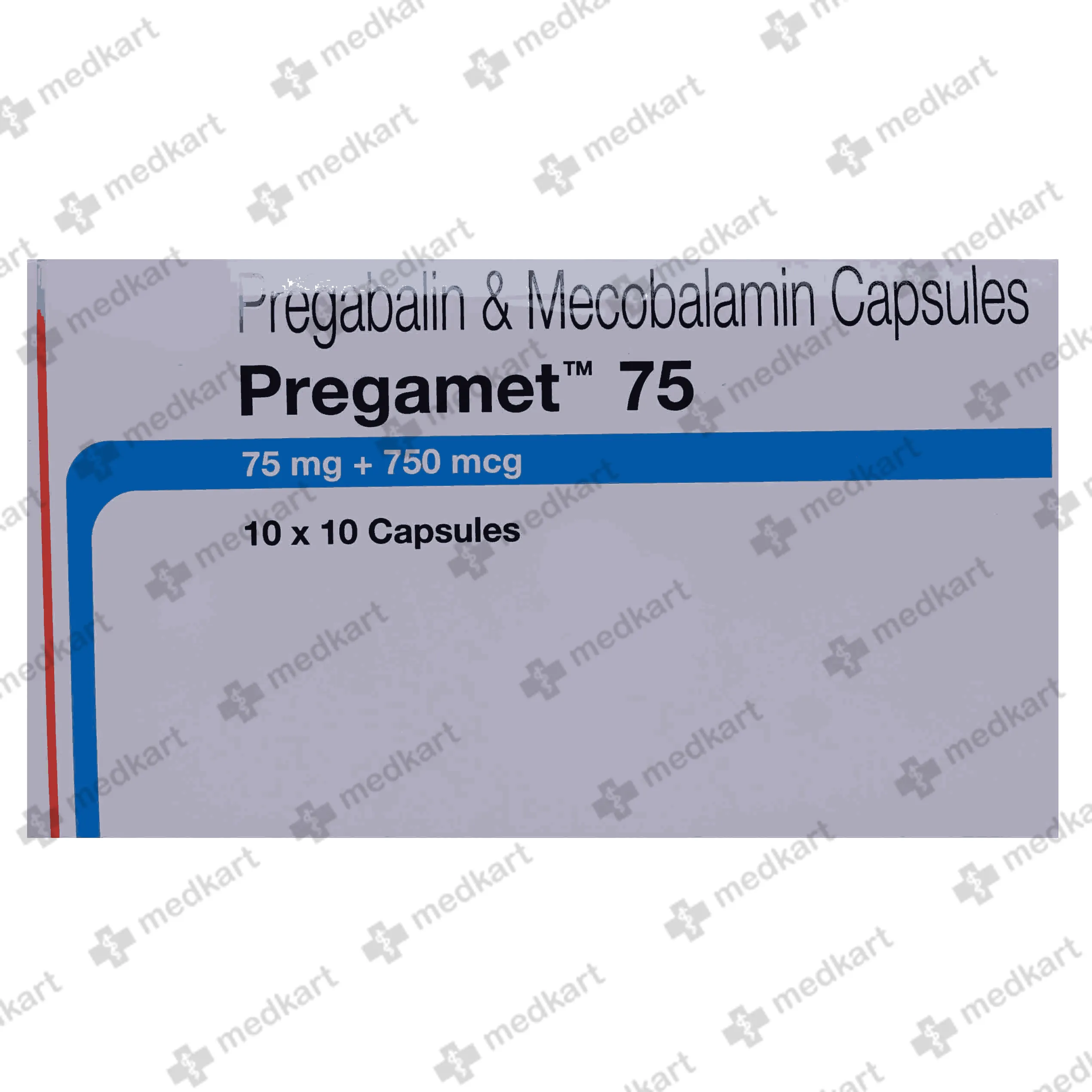 PREGAMET 75MG TAB 1X10 - 10681 - Medkart Pharmacy | Generic Medicines Online - Best Online Pharmacy App