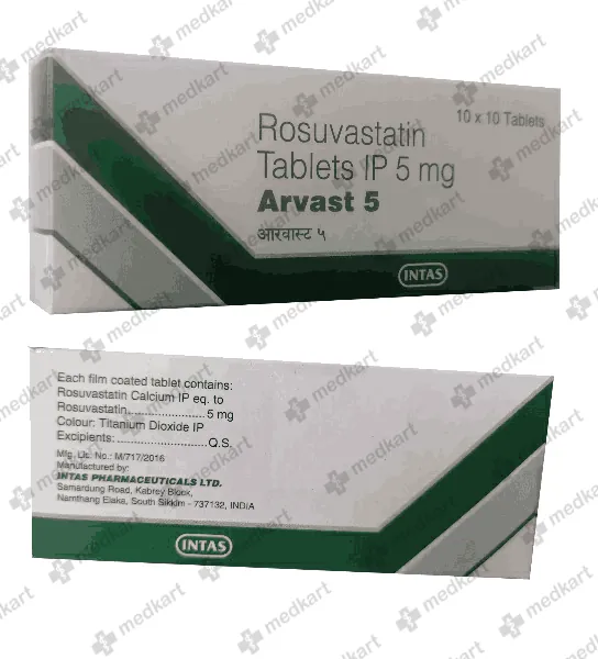 ARVAST 5MG TABLET 10'S
