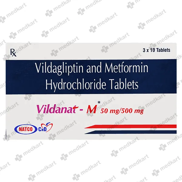 VILDANAT M 50/500 TABLET 10'S