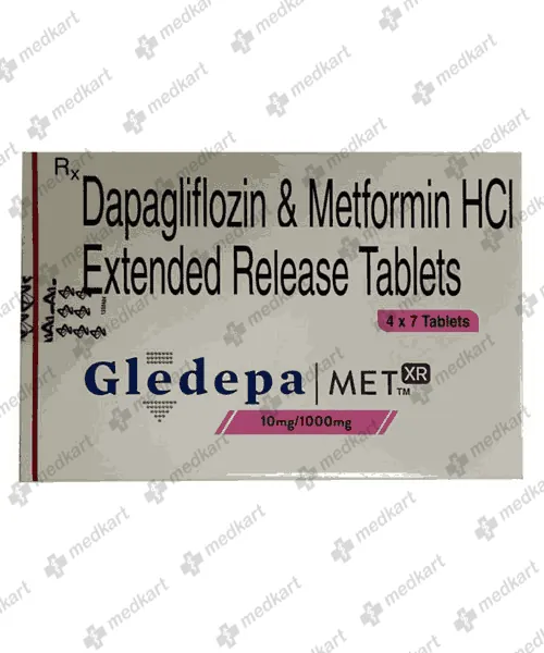 GLEDEPA MET XR 10/1000MG TABLET 7'S