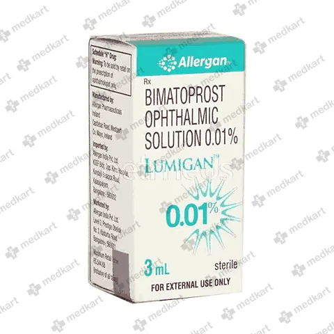 LUMIGAN EYE 0.01% DROPS 3ML - 15515 - Medkart Pharmacy | Generic Medicines Online - Best Online Pharmacy App