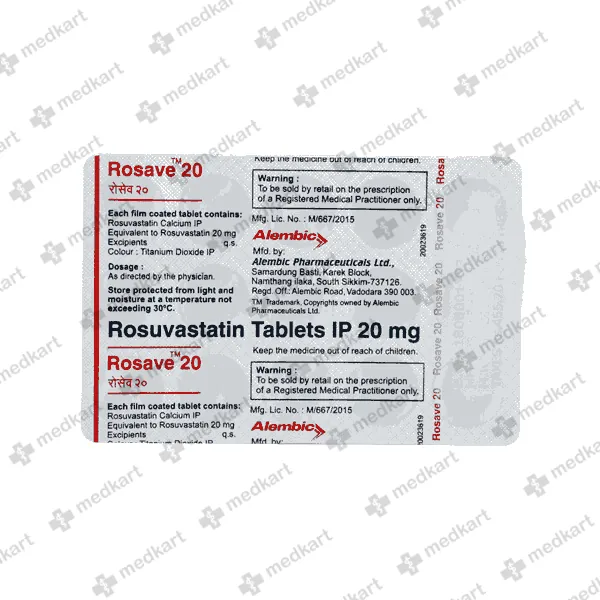ROSAVE 20MG TABLET 15'S