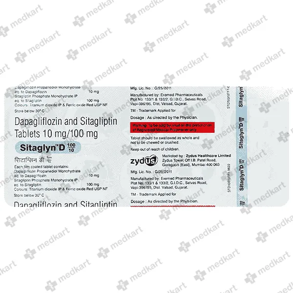 SITAGLYN D 100/10 TABLET 10'S