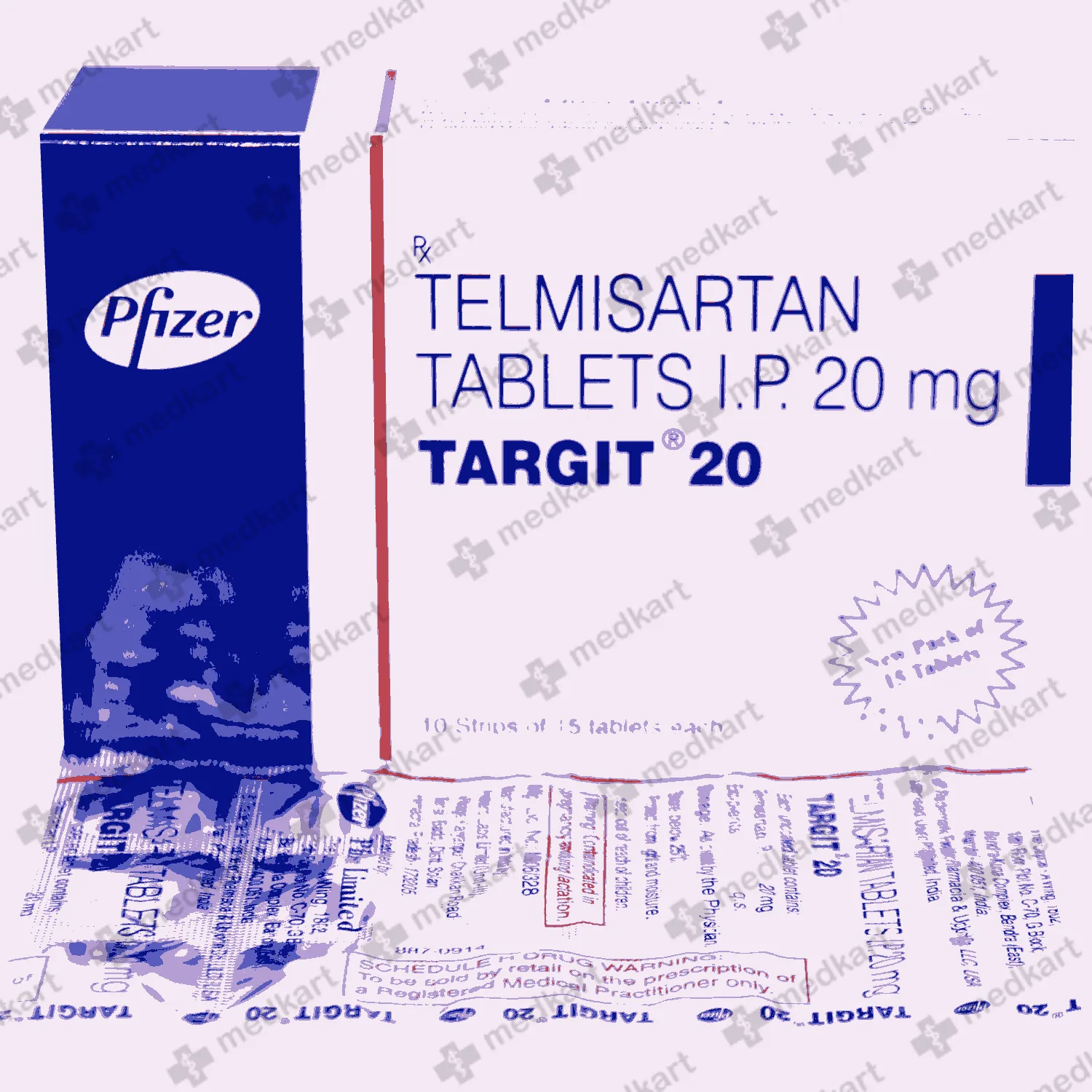 TARGIT 20MG TAB 1X15 - 12861 - Medkart Pharmacy | Generic Medicines Online - Best Online Pharmacy App