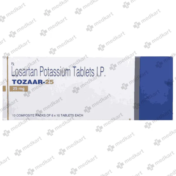 TOZAAR 25MG TAB 1X10 - 13691 - Medkart Pharmacy | Generic Medicines Online - Best Online Pharmacy App