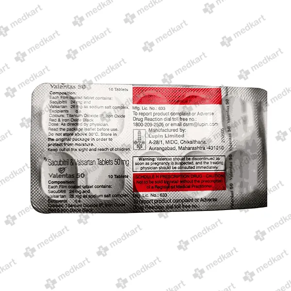 VALENTAS 50MG TABLET 10'S