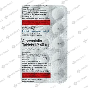ATORSAVE 40MG TABLET 15'S