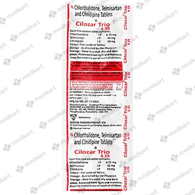 CILOZAR TRIO 6.25MG TABLET 10'S